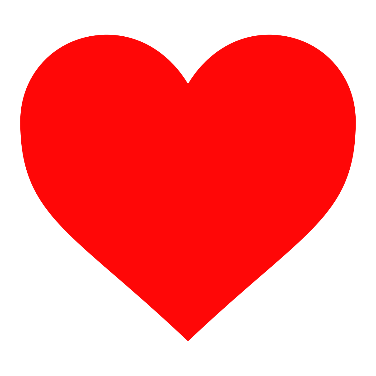 2D red clipart heart